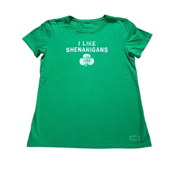 Life Is Good Crusher Tee I Like Shenanigans St Patty’s Day Womens Size Medium - Picture 1 of 7